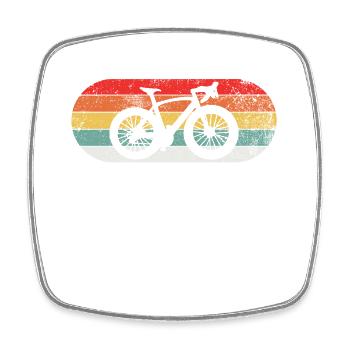Radfahren Radfahrer Vintage - Viereckiger Kühlschrankmagnet - Weiß - Vorne