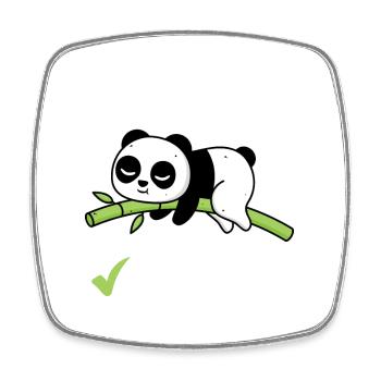 To Do List Nothing Panda Funny Shirt - Square fridge magnet - white - Front