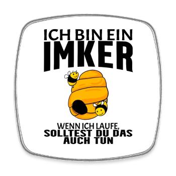 Bienen Imker Biene - Viereckiger Kühlschrankmagnet - Weiß - Vorne