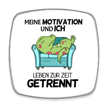 Keine Motivation - Viereckiger Kühlschrankmagnet - Weiß - Vorne