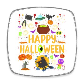 Halloween Frohes Halloween - Viereckiger Kühlschrankmagnet - Weiß - Vorne