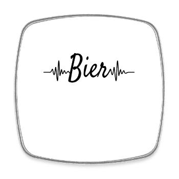 Bier - Viereckiger Kühlschrankmagnet - Weiß - Vorne