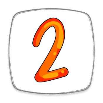 2 - Square fridge magnet - white - Front