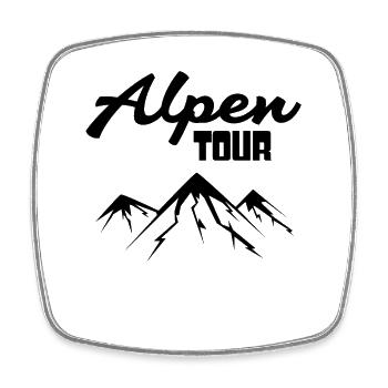 Alps Mountains Mountaineering - Square fridge magnet - white - Front