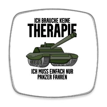 Panzer Militär Geschenk - Viereckiger Kühlschrankmagnet - Weiß - Vorne