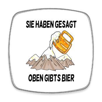 Berg Berge - Viereckiger Kühlschrankmagnet - Weiß - Vorne