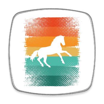 Horse - Square fridge magnet - white - Front