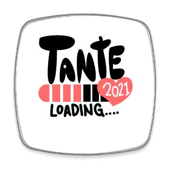 Tante 2021 - Tante werden - Viereckiger Kühlschrankmagnet - Weiß - Vorne