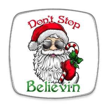 Weihnachtsmann Weihnachten Santa Claus Nikolaus - Viereckiger Kühlschrankmagnet - Weiß - Vorne