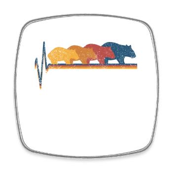 Wombat Australien Wombats - Viereckiger Kühlschrankmagnet - Weiß - Vorne