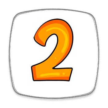 2 - Square fridge magnet - white - Front