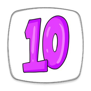 10 - Magnet carré - blanc - Devant