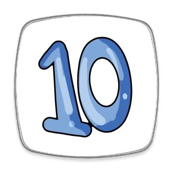 10 - Magnet carré - blanc - Devant