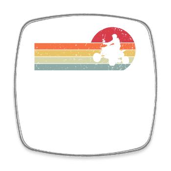 Quad - Viereckiger Kühlschrankmagnet - Weiß - Vorne