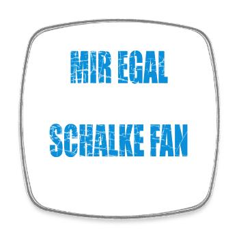 Mir Egal ich bleibe Schalke Fan Vintage - Viereckiger Kühlschrankmagnet - Weiß - Vorne