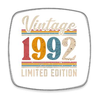 1992 Année de naissance Rétro Vintage - Magnet carré - blanc - Devant