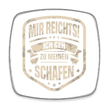 Schaf Schäfer - Viereckiger Kühlschrankmagnet - Weiß - Vorne