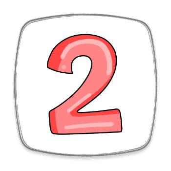 2 - Square fridge magnet - white - Front