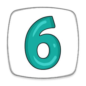 6 - Viereckiger Kühlschrankmagnet - Weiß - Vorne