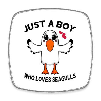 Gull - Square fridge magnet - white - Front