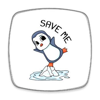 Environnement Changement climatique Protection du climat - Magnet carré - blanc - Devant