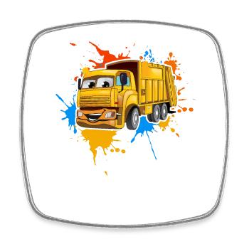 Garbage collection - Square fridge magnet - white - Front