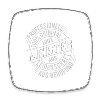 Meister - Viereckiger Kühlschrankmagnet - Weiß - Vorne