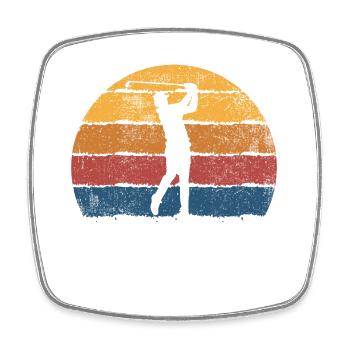 Golfen Golfspieler Golfer - Viereckiger Kühlschrankmagnet - Weiß - Vorne