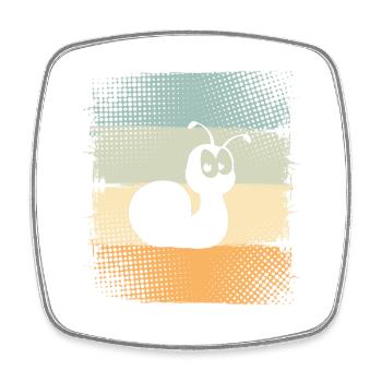 Snail - Square fridge magnet - white - Front