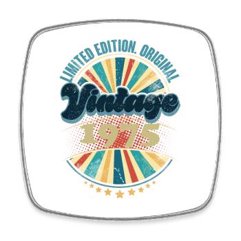 Année de naissance 1975 Anniversaire Vintage - Magnet carré - blanc - Devant