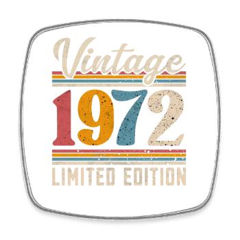 1972 Année de naissance Vintage Retro Vintage - Magnet carré - blanc - Devant