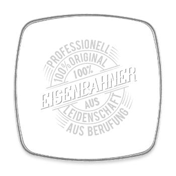 Eisenbahner - Viereckiger Kühlschrankmagnet - Weiß - Vorne