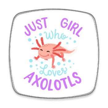 Axolotl Axolotl-Liebhaber Kawaii - Viereckiger Kühlschrankmagnet - Weiß - Vorne