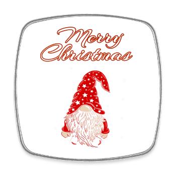 Merry Christmas Gnom Christmas Gnomes - Square fridge magnet - white - Front