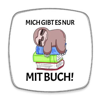 Buch Spruch Bücher lesen Leser Geschenk - Viereckiger Kühlschrankmagnet - Weiß - Vorne