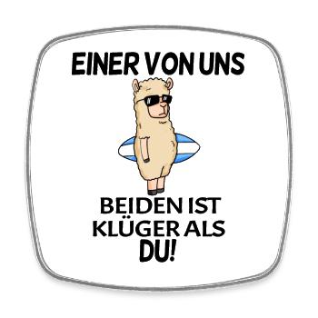 lustiger Spruch - Viereckiger Kühlschrankmagnet - Weiß - Vorne