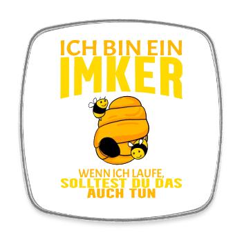 Bienen Imker Biene - Viereckiger Kühlschrankmagnet - Weiß - Vorne