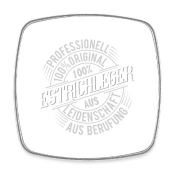Estrichleger - Viereckiger Kühlschrankmagnet - Weiß - Vorne