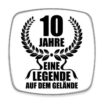 10 Jahre Im Dienst Dienstjubiläum Legende Arbeit - Viereckiger Kühlschrankmagnet - Weiß - Vorne