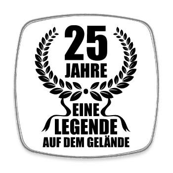 25 Jahre Im Dienst Dienstjubiläum Legende Arbeit - Viereckiger Kühlschrankmagnet - Weiß - Vorne