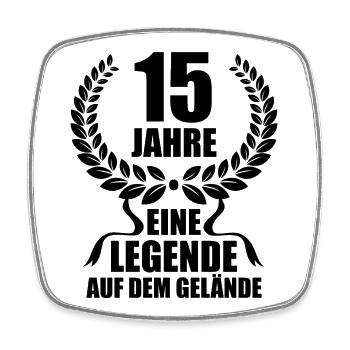 15 Jahre Im Dienst Dienstjubiläum Legende Arbeit - Viereckiger Kühlschrankmagnet - Weiß - Vorne