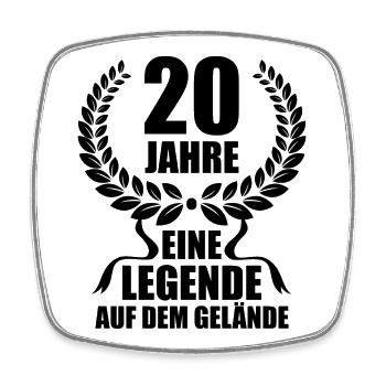 20 Jahre Im Dienst Dienstjubiläum Legende Arbeit - Viereckiger Kühlschrankmagnet - Weiß - Vorne