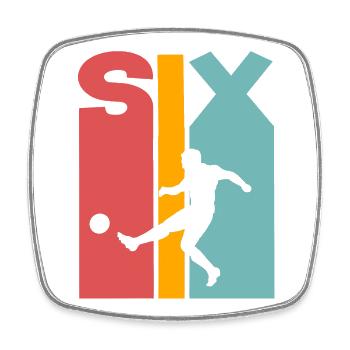 6 ans football enfants 6ème anniversaire - Magnet carré - blanc - Devant
