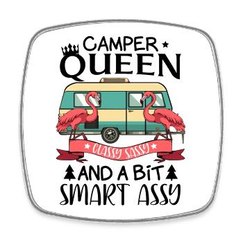 Flair de campeur flamant - Magnet carré - blanc - Devant