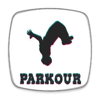 Parkour - Square fridge magnet - white - Front
