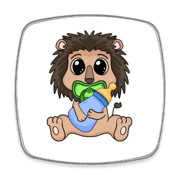 Baby Lion - Square fridge magnet - white - Front