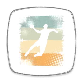 Handball - Viereckiger Kühlschrankmagnet - Weiß - Vorne