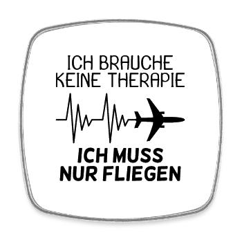 Flugzeug Reise Urlaub Tourist Reise - Viereckiger Kühlschrankmagnet - Weiß - Vorne