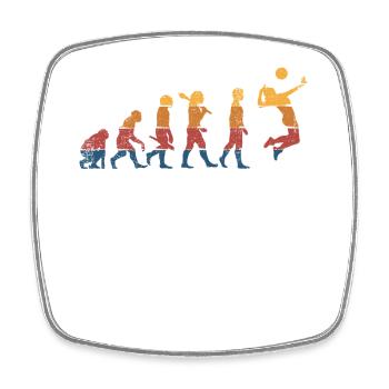 Volleyball Volleyballspieler - Viereckiger Kühlschrankmagnet - Weiß - Vorne