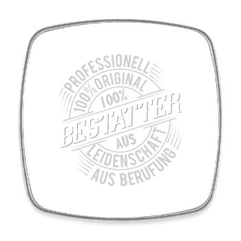 Bestatter - Viereckiger Kühlschrankmagnet - Weiß - Vorne